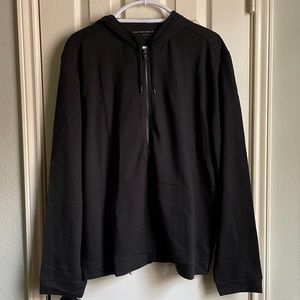 John Varvatos Black Hoodie Full Zip